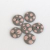 20 mm - 6 vnt. Pilkos sagos su rausvos pudros spalvos taškais (BT315)