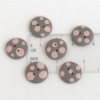 20 mm - 6 vnt. Pilkos sagos su rausvos pudros spalvos taškais (BT315)