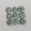 21 mm – 9 vnt. pilkos sagos su žalsvu, augalinių motyvų ornamentu 