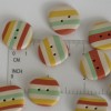 21 mm – 9 vnt. netaisyklingos apvalaino keturkampio formos sagos su spalvotais dryžiais „Žaisminga nuotaika“