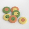 23 mm - 6 vnt. žalios, geltonos ir oranžinės spalvos sagos „Trys spalvos“ (BT317)