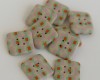 25 mm – 9 vnt. Kvadratinės raštuotos sagos "Vintažinis žaisliukas" (BT261)