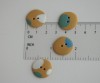20 mm – 4 vnt. Margos garstyčių spalvos sagos (BT004)