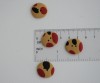 20 mm – 4 vnt. Garstyčių spalvos taškuotos sagos (BT038)