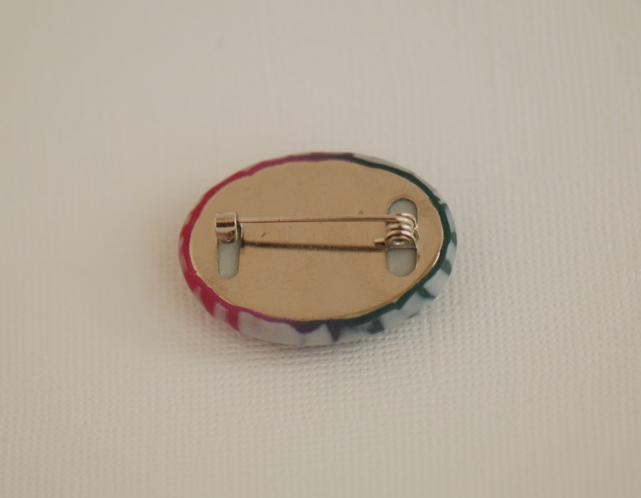 Ovali sagė „Rožinis kraštelis“ (pin15)