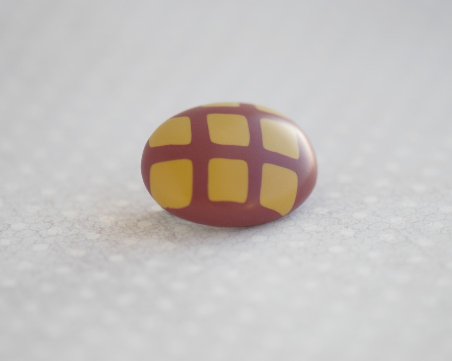 Ovali rankų darbo marga sagė (PIN 32)