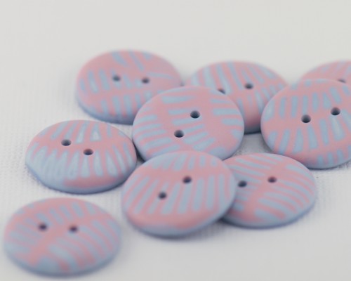 19 mm – 9 vnt. Rankų darbo sagos "Žydra rausva švelnybė" (BT165)