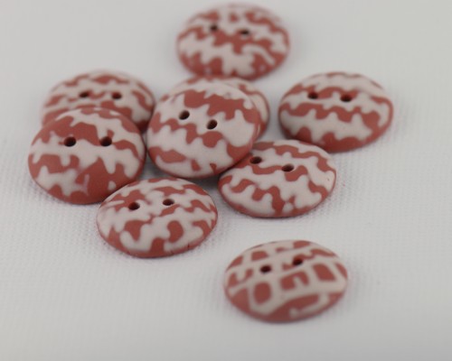 18 mm – 9 vnt. Plytų raudonos spalvos sagų rinkinys „Terracotta“ (BT188)