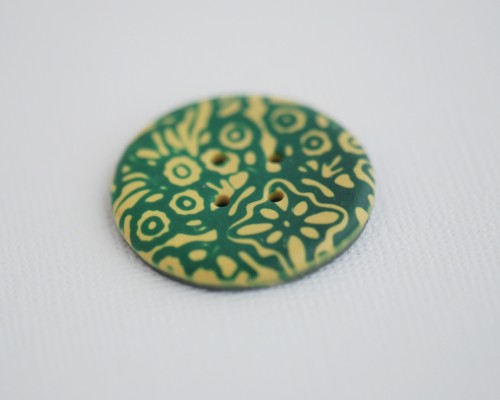 Didelė žalia saga su geltonais ornamentais (BT XL-7)