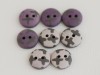 13 mm – 8 vnt. Violetinių, pilkų ir kreminių atspalvių raštuotos sagos (BT156)