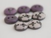 13 mm – 8 vnt. Violetinių, pilkų ir kreminių atspalvių raštuotos sagos (BT156)